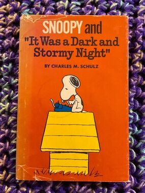 Vintage 1971 Snoopy” it was a dark and stormy night” hardcover Schulz
